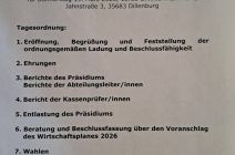 Einladung zur Mitgliederversammlung 19.03.2026 18:30