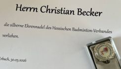Badminton: Silberne Ehrennadel f&uuml;r Christian Becker